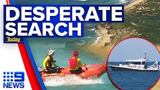 Desperate search for man who disappeared in Victorian surf | 9 News Australia