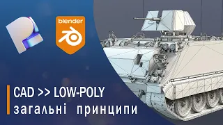 Експорт 3д-моделі з CAD у low-poly mesh | Plasticity, Blender