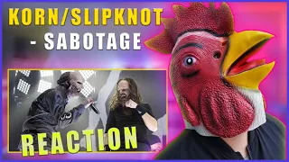 TAKE ME BACK! | ROOSTER REACTS| Korn - 'Sabotage' Ft. Slipknot (Live in London 2015)