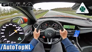 Alfa Romeo Giulia Quadrifoglio 510HP | 285km/h on AUTOBAHN (NO SPEED LIMIT) by AutoTopNL