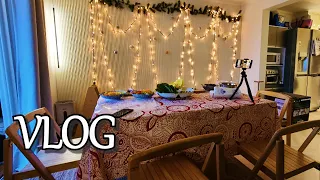 vlogㅣ자취생의 솔크 보내기🎄, 가족들과 연말 파티 + 1달 늦은 생일 파티❄, 압구정 '하루' 냉모밀, 풀리지 않는 수건 개는 법👐