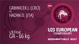 1/8 GR - 66 kg: D. HAZAN (ITA) df. J. GRBINICEK (CRO), 6-4