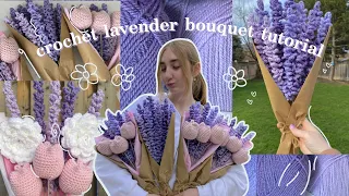 how to crochet a lavender bouquet (BEGINNER, updated tutorial)