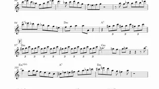 “Blue Bossa“ (Dexter Gordon solo) - Bb transcription