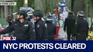 Protest encampments cleared in NYC