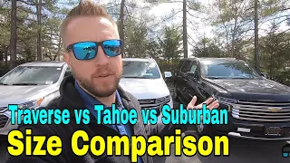 Size Difference between 2021 Traverse vs 2021 Tahoe vs 2021 Suburban