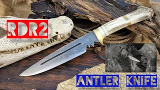 Harpia Knife Making   Antler Knife from RDR2