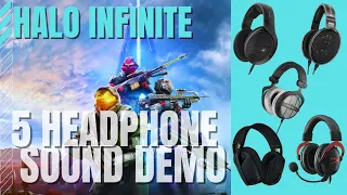 DT 990 Pro vs HD 560S vs Logitech G435 vs HD 650 vs HyperX Cloud II Sound Demo in Halo Infinite