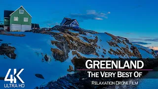 【4K】¼ HOUR DRONE FILM: «The Beauty of Greenland 2021» 🔥🔥🔥 Ultra HD 🎵 Chillout Music (Ambient TV)