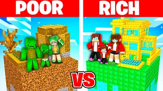 Mikey vs JJ : Poor vs Rich CHUNK Survival Battle in Minecraft