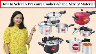 How to Choose Right Pressure Cooker - Shape, Size, Material | कौनसा प्रेशर कुकर खरीदें  | UrbanRasoi