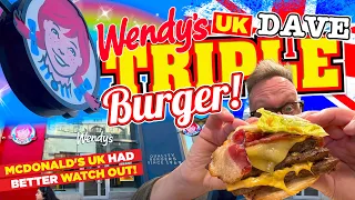I Tried DAVE'S TRIPLE BURGER at WENDY'S in The UK and McDonald's Had Better Watch Their Back!