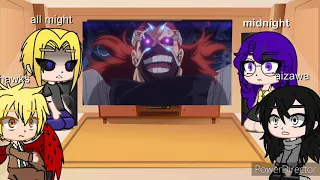 pro hero's plus all might react to all might and deku Vs the final boss