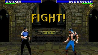 STRYKER VS NIGHTWOLF - MORTAL KOMBAT 3 - SEGA GENESIS - SEGA MEGA DRIVE