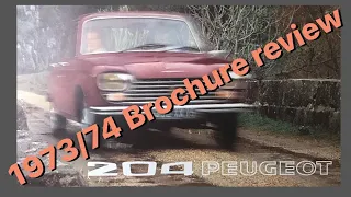 The Peugeot 204 a 1973 and 1974 model year brochure review