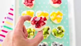 Rainbow Fruit Frozen Yogurt Hearts
