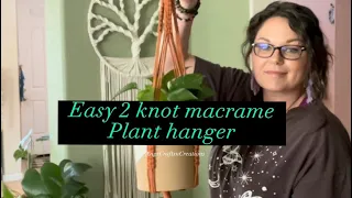 Easy Macrame Plant hanger using only 2 knots: plant hanger tutorial under 2 minutes