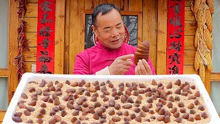 SILKWORM PUPAE! Stir-fry with SPICES and CHILI PEPPER! Crispy and Glutinous | Uncle Rural Gourmet