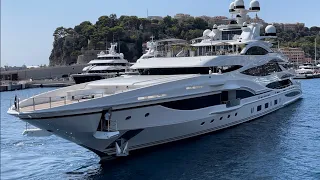The return of LIONHEART Superyacht 90m. $150 MILLION in Monaco ​⁠@archiesvlogmc