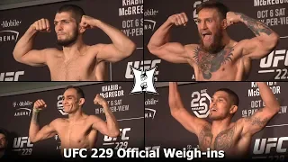 UFC 229: Nurmagomedov vs McGregor Official Morning Weigh-ins (LIVE! / HD)