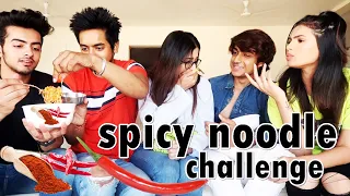 SPICY NOODLE CHALLENGE / ft. Sanket , Aashna , Tanzeel , Unnati | ARSHFAM