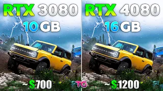 RTX 3080 vs RTX 4080 - Test in 10 Games