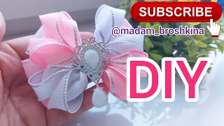 Incredibly beautiful bow, my daughter is delighted / DIY / #diy #kanzashi #bows #ribbon #бантыизлент