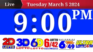 PCSO live 9pm Lotto Results Today March 5 2024