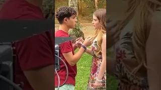 bastidores Poliana e João olha que beijão arrasou beijou de vdd cena primeiro beijo 😘