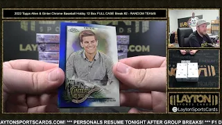 GOLD WITT! 2022 Topps Allen & Ginter Chrome Baseball Hobby 12 Box FULL CASE Break #2   RANDOM TEAMS