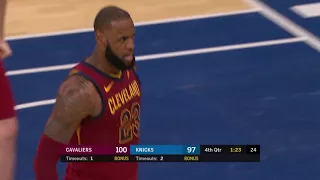 LeBron James Clutch Three  Cavaliers vs Knicks  November 13, 2017 | 2017-18 NBA Season