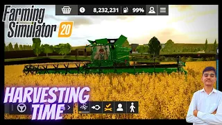 New map Oat Harvesting in Fs 20  | Oat for Horses Harvesting | First Time Oat Harvesting | Timelapse