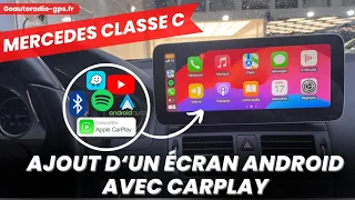 Mercedes Classe C W204 installation d'un écran avec carplay et android auto