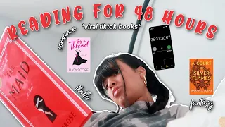 I TRIED READING FOR 48 HOURS ✨ *readathon vlog* ~booktok, romance, fantasy & thriller~