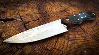 Knife Making: Mirror Finish Damascus Knife