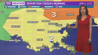 Strong storms charge in Tuesday morning