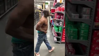 crackhead trashing supermarket