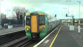 Southern Electrostar 377-469 arriving at Hove Railway Station, 4th February 2017