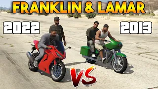 GTA 5 ONLINE FRANKLIN AND LAMAR : 2013 VS 2022