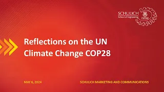 Reflections on the UN Climate Change COP28