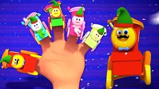 боб поезд | Эльфы палец семьи | популярные рождественские песни | Bob Train Elves Finger Family