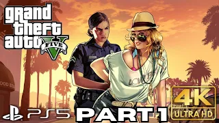 Grand Theft Auto V Gameplay Walkthrough Part 1 | PS5 PS4 | 4K HDR (No Commentary Gaming)