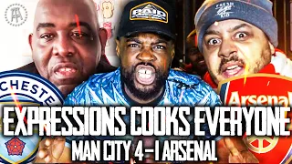 EXPRESSIONS COOKS EVERYONE! 🤣 WE HAD IT ALL IN OUR HANDS! Man City 4-1 Arsenal EXPRESSIONS REACTS