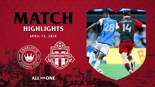 MATCH HIGHLIGHTS | Toronto FC at Charlotte FC - April 13, 2024