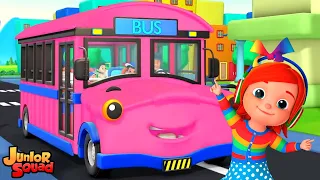 Колеса в автобусе песня + Более уличные транспортные средства видео для Дети