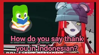 Ollie teaches us how to say "thank you" in Indonesian