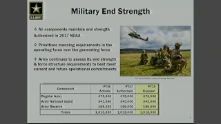 Army Budget Director Briefs Media on FY2018 Budget Proposal