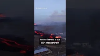 House incinerated as lava pours into Iceland town