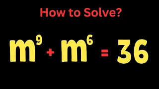 Interesting Olympiad Exponential Equation | How to solve for m?