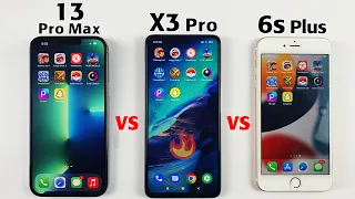 IPHONE 13 PRO MAX vs POCO X3 PRO vs 6S PLUS SPEED TEST in 2022 - WOW!!😱